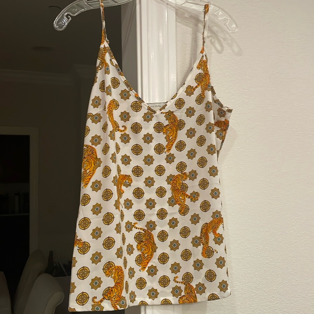 Never Fully Dressed Tiger Cami Tank Top, Size M